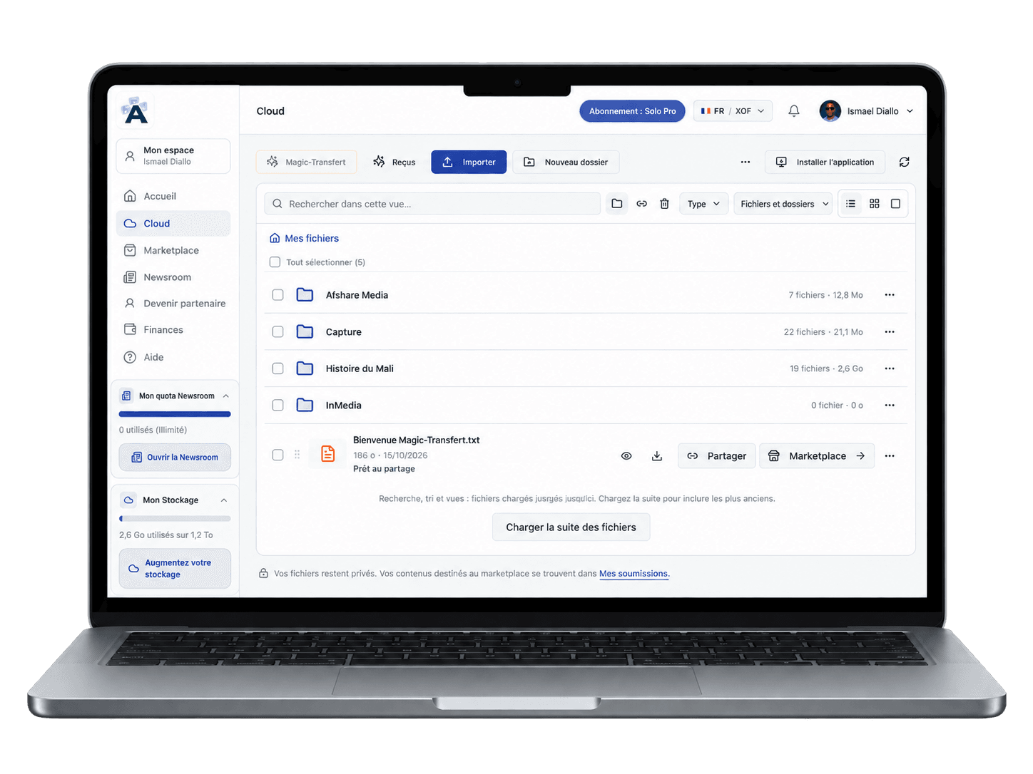 Aperçu de Afshare Cloud